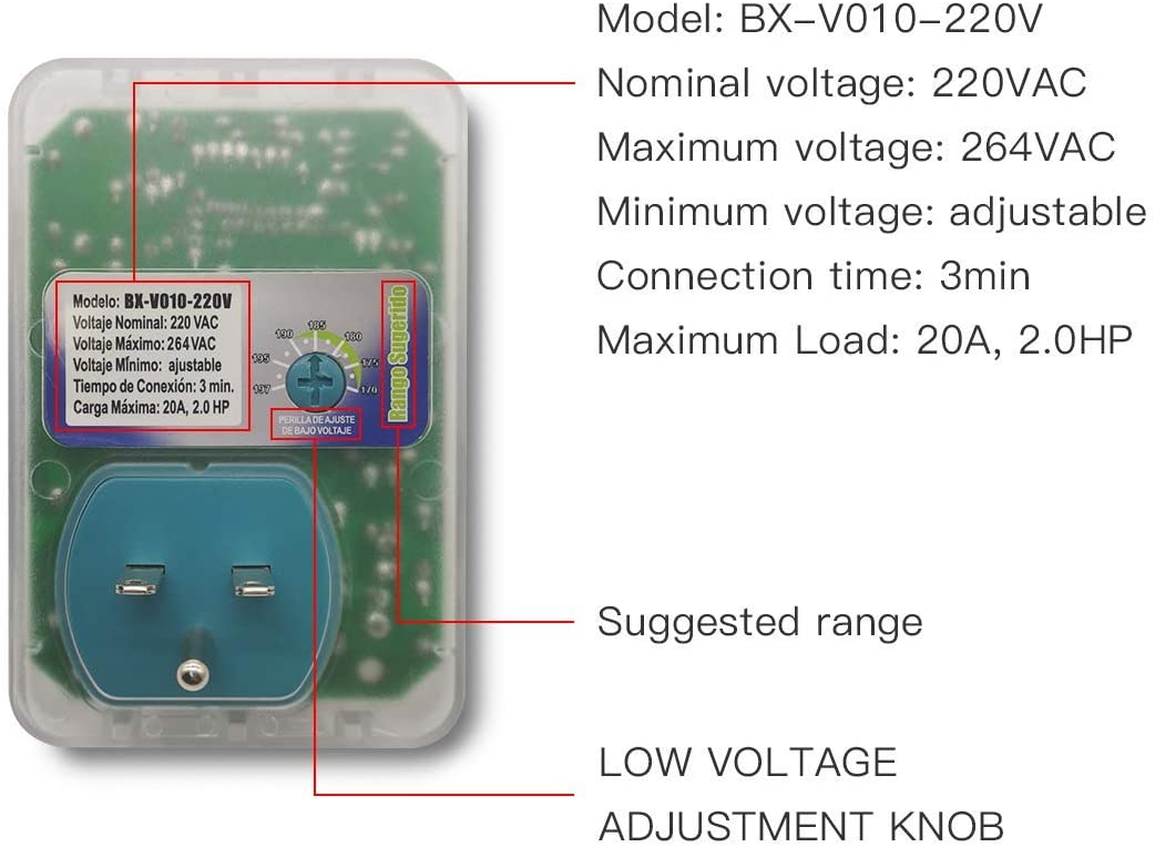 BSEED Surge Protector Voltage Brownout Outlet 220 V 4400 Watts 3 Pack