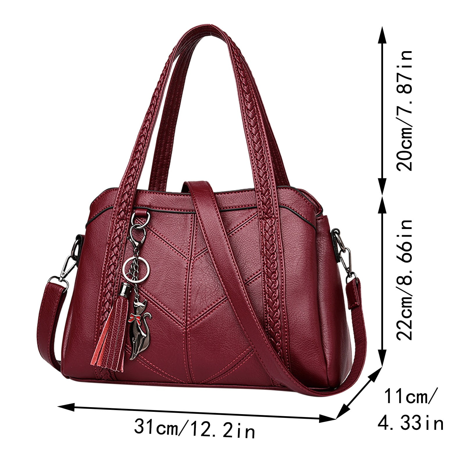 Mepaouo Tote Bag for Women Leather Fashion Hobo Purse Shoulder Handbags with Adjustable Strap