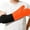 Orange, variant on 2pcs Extra Long High Temp Oven Mitts, Heavy Duty Non-Slip Grip Mitts Heat Resistant, Black
