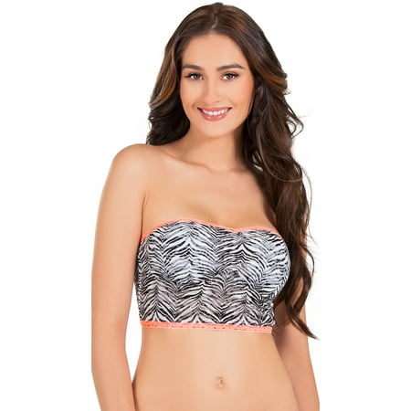 Brown animal strappy bandeau bra 64 Brown animal strappy bandeau bra 64