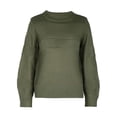 thumbnail image 1 of Gibobby Suéter térmico de manga larga Suéter casual de manga larga con cuello Rojoondo de color sólido para mujer para otoño e invierno (Verde, S), 1 of 5
