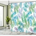 thumbnail image 5 of Ambesonne Floral Shower Curtain, Flowers Leaves Ivy Ombre, 69"Wx84"L, Fern Green Pale Blue, 5 of 5