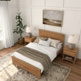 thumbnail image 5 of Plank+Beam Solid Wood Farmhouse Full Bed with Panel Headboard, Pecan, 5 of 7