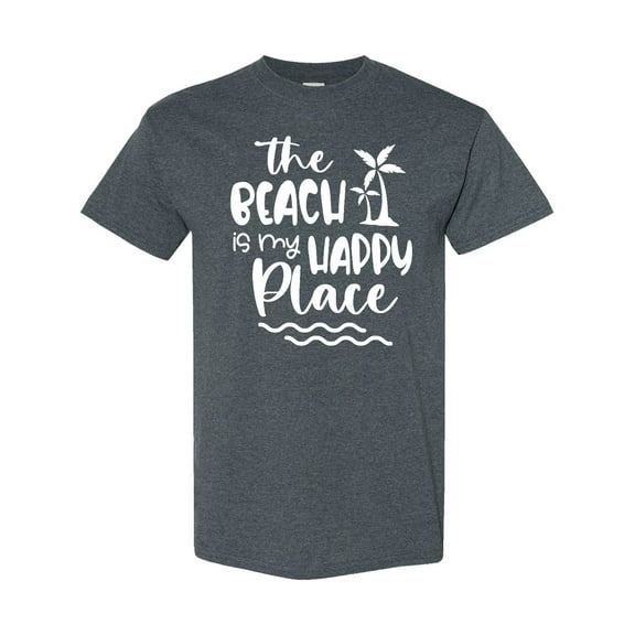Inktastic Spring Break the Beach is My Happy Place T-Shirt