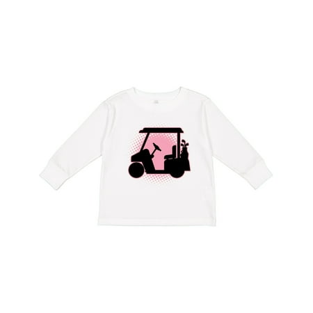 

Inktastic Golfing Girls Golf Cart Gift Toddler Toddler Girl Long Sleeve T-Shirt