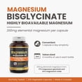 thumbnail image 3 of Herba Pure Magnesium Bisglycinate 200mg - 240 Capsules | Made in Canada, 3 of 9