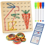 SGVV90 Wooden Geoboard Mathematical Manipulative Material Array Block Gift for Kids