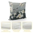 thumbnail image 4 of COMIO  Floral Pillow Case  Tan Gray Plum Blossom Flower Pattern Printed Pillowcases/Pillow Shams Standard Queen Size, 4 of 5