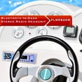 thumbnail image 3 of PYLE PLMRB29W - Marine Bluetooth Stereo Radio - 12v Single DIN Style Boat In dash Radio Receiver System with Built-in Mic, Digital LCD, RCA, MP3, USB, SD, AM FM Radio - Remote Control -(White), 3 of 5