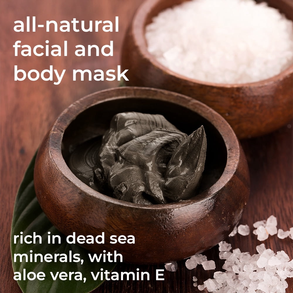 Natural Elephant Dead Sea Mud Mask 40oz (Pack of 4 9.9oz Jars)