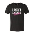 thumbnail image 2 of Wild Bobby, I Don't Sweat I Sparkle Glitter Fitness Print, Gym/Workout, Men Premium Tri Blend Tee, Vintage Black, X-Large, 2 of 4