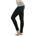 thumbnail image 2 of ToBeInStyle Women's Fleece Lined Leggings with High-Waist Leopard Band, 2 of 4