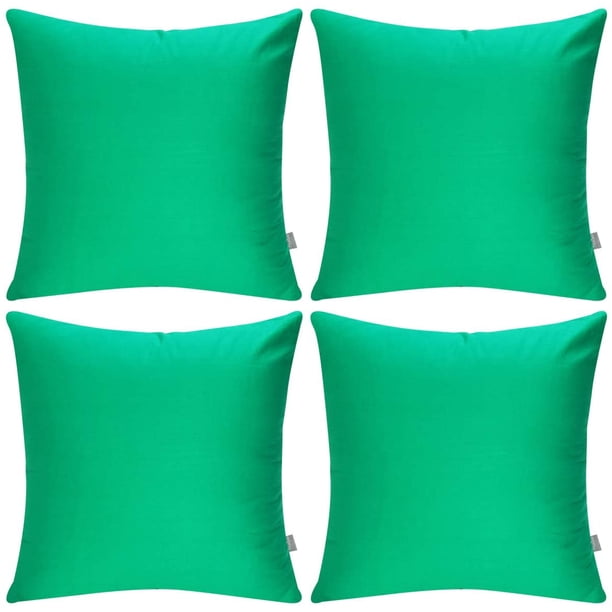 Thmyo Paquete de 4 fundas de almohada 100% algodón, cómodas, decorativas y sólidas, fundas de cojín cuadradas, fundas de almohada en blanco para sublimación, fundas de almohada navideñas para sofá (18