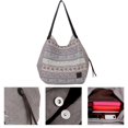 thumbnail image 1 of Bolso De Lona Sencillo De Un Solo Hombro Para Mujer, Bolso De Hombro Duradero Con Varios Compartimentos Para Viajes Escolares Speravity AP006178-01, 1 of 6