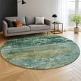 thumbnail image 6 of Addison Rugs Mayfield Premium Machine Washable Transitional Abstract Green Round Rug, 8' x 8', 6 of 6