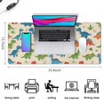 thumbnail image 5 of Long Mouse Pads for Desk,Beige Colorful Dinosaur Pattern Desk Mats on Top Of Desks, Desk Mouse Pad Extra Large with 3mm Non-Slip Base and Stitched Edge for Gaming,Office,Work,Home 35.4"x15.7", 5 of 6