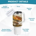 thumbnail image 4 of 40 Oz Car Handle Water Bottle Water Cup Water Bottle Water Jug Coffee Cup Travel Water Bottle Cartoon Beautiful Little Mushroom, 4 of 8