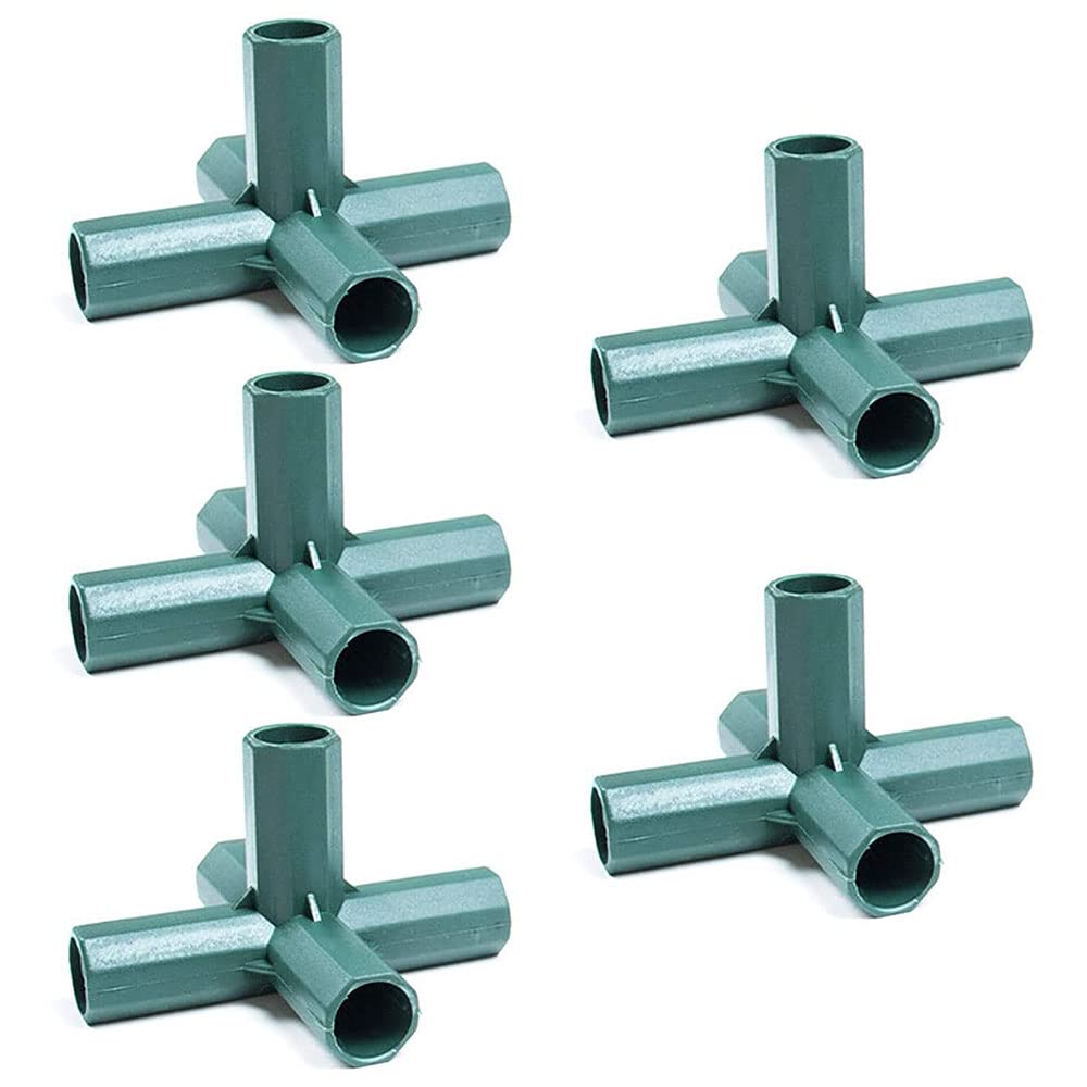 XUANYI 5 Pcs Corner Connectors For Garden Frames, 5 Way Connectors Pipe