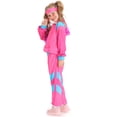 thumbnail image 5 of Grblisyd 80s Outfit for Kids Retro 90s Tracksuit Disco Boys Girls Hip Hop Dance Clothes Unisex Patchwork Jacket Pants Sportswear, 5 of 6