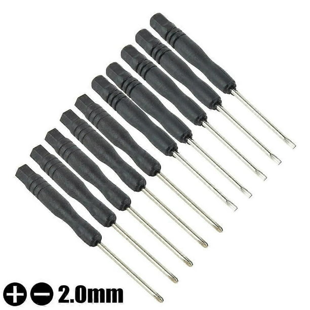 10Pcs 322Inch Small Screwdriver Set Repair Tool Slotted Cross Screwdrivers 2mm Mini Cross/Slotted Screwdriver Hand Tool