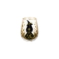 thumbnail image 2 of Halloween Forest Witch Floral Themed Wine Glass with Gold Rim, Decorative Drinking Glass, Elegant Glass Cup for Cold Drinks, 4.2*2.7 Inch, Ideal Gift for Festival, 2 of 6