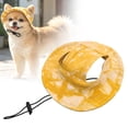 thumbnail image 4 of CHENjy Dog Bucket Hat with Ear Holes, Breathable Cotton Sun Hat Baseball Cap, Adjustable Summer Beach Hat for Small Medium Dogs, S,Yellow, 4 of 7