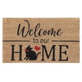 thumbnail image 1 of Tapis De Porte De Coiffe (Chat - Bienvenue Dans Notre Maison), 1 of 2