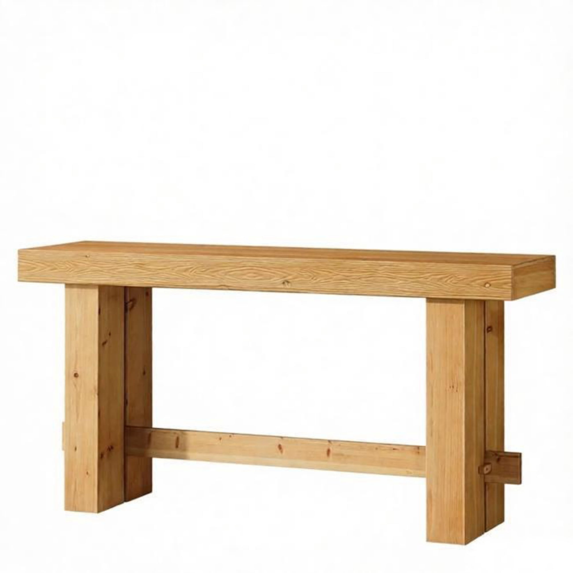 63 in Wood Sofa Entryway Table Console Table with Stable Legs