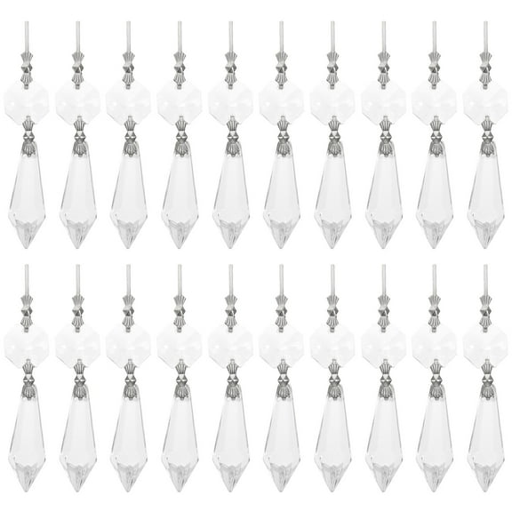 20 Pcs Chandelier Accessory Crystals Replacement Dimmable LED Light Bulb Clear Prism Bulbs