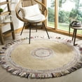 thumbnail image 2 of SAFAVIEH Cape Cod Keeleigh Geometric Area Rug, Ivory/Light Beige, 7' x 7' Round, 2 of 7
