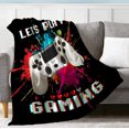 thumbnail image 1 of Gamer Blanket Gamer Gifts for Boys Girls, Super Soft Kids Lets Play Gaming Blanket, Lightweight Cozy Flannel Game Throw Blanket for Christmas Bed Decor Couch Sofa 60x80in, 1 of 6