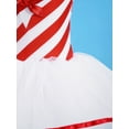 thumbnail image 6 of Yeahdor Kids Girls Christmas Costume Jumpsuit Candy Cane Striped Leotard Fuzzy Tutu Dance Dress Red-A 16, 6 of 7