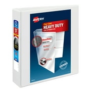Avery Heavy-Duty View 3 Ring Binder, 2" One Touch Slant Rings, Holds 8.5" x 11" Paper, White (05504)