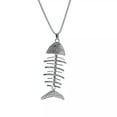 thumbnail image 4 of HOOUN Men's Stainless Steel Fish Bone Necklace Pendant Jewelry Sweat Chain, 4 of 6