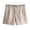Khaki, variant on Womens Fashion Dressy Shorts Belted High Waisted Shorts Loose Casual Work with Pockets White XS