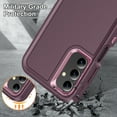 thumbnail image 5 of Allytech Rugged Case Compatible with Samsung Galaxy A13 5G with Hidden Kickstand, [Military Grade Drop Protection] Soft TPU Hard PC Bumper Non-Slip Shockproof Full Protective Case, Purple+Pink, 5 of 8