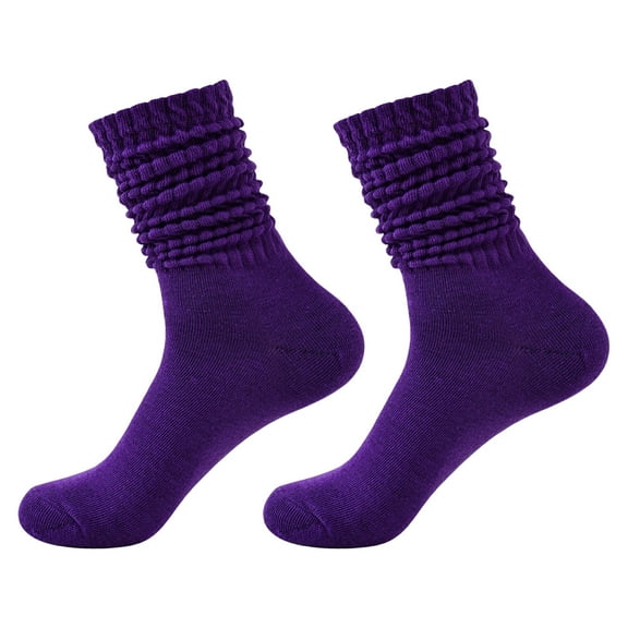 RUISINERY Calf Socks Slouch Socks Extra Long Knee Highs Scrunch Stacked Socks Ribbed Knitted Scrunchie Boot Socks for Women Girls