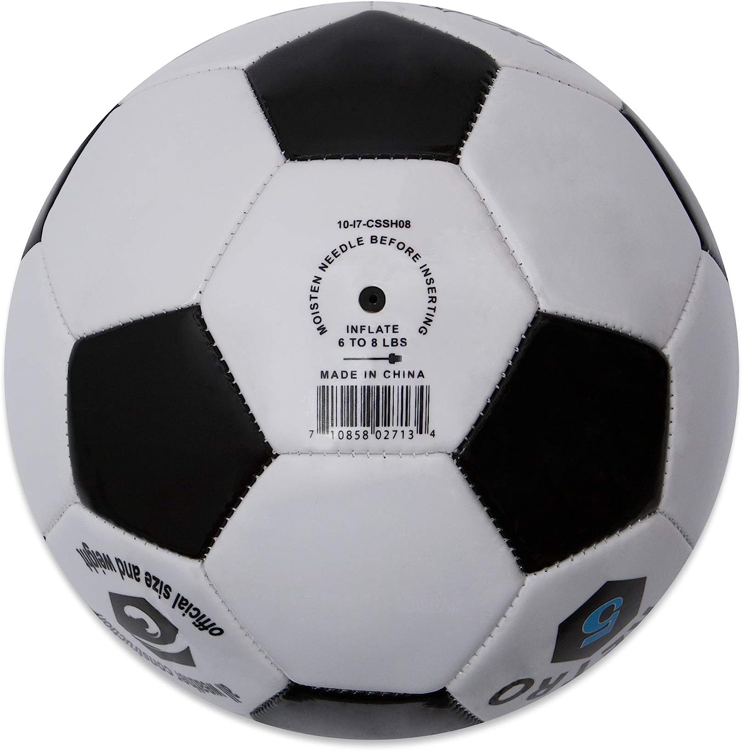 Champion Sports Retro Soccer Ball Classic Black & White photo 6