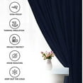 thumbnail image 2 of Tab Top Blackout Valance Curtains Panel Drapes Navy Blue 40 Wide by 26 Long - 1 Panel, 2 of 5