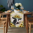 thumbnail image 2 of Farmhouse Cow Table Runner - 36 Inch Long, Kitchen Dining Table Runner Dresser Scarves, Pastoral Vintage Sunflower Botanical Floral Farmhouse Decor for Coffee Tables Wedding Party Banquet, 2 of 8