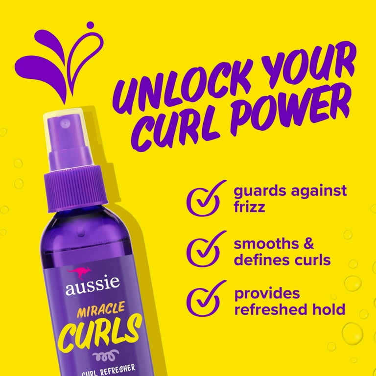 Aussie Miracle Curls Curl Refresher Spray for Frizzy Hair