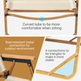 thumbnail image 4 of Camping Chair, Aluminum Frame, Folding Chair with Hard Arms Shoulder for Adults Camping Festival Sand,  Wood Grain Supports 220lbs (Khaki), 4 of 9
