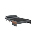 thumbnail image 2 of TRIO Extra Wide 3-in-1 Loveseat Folding Sofa Bed – Converts to Bed in 10s, 3-Position Adjustable Backrest, Premium Cotton Linen Fabric, Silent Hinges, Space-Saving Gray Sleeper for Small Apartment, 2 of 17