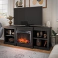 thumbnail image 3 of Baileywick TV Console with Electric Fireplace for TVs up to 75", Black Oak, 3 of 9
