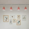 thumbnail image 4 of FSLiving 1-Pack 12V Retro Mini Adjustable Angle J-type Track Lighting E26 Base Ceiling Light Track Light Fixture Nordic Style Macaron Pink Metal Shade for Gallery Mirror Front Office Loft, 4 of 7