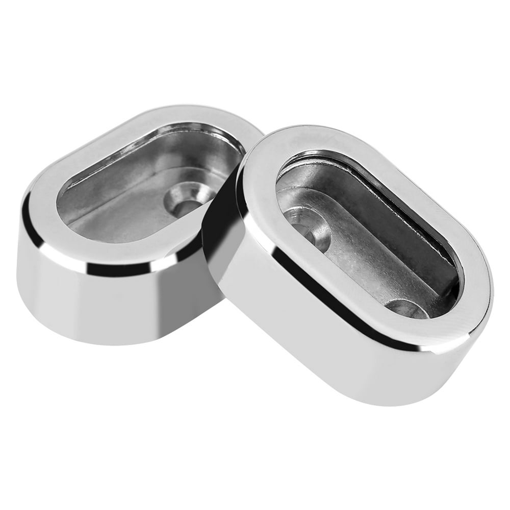 OTVIAP 2Pcs 16*32mm Oval Closet Rod Pole End Supports Wardrobe Clothes