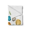 thumbnail image 2 of Shell Soft Flannel Fleece Throw Blanket, Pattern with Colorful Seashells Scallop Illustration, Cozy Plush for Indoor and Outdoor Use, 60" x 80", Multicolor, by Ambesonne, 2 of 5