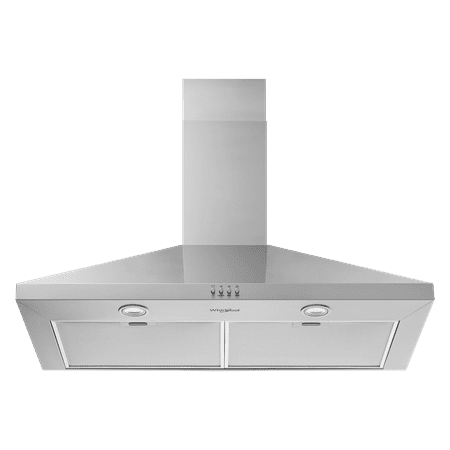 Whirlpool - 36" Chimney Wall Mount Range Hood - Stainless steel