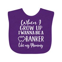 Inktastic Banker Like Mommy Future Job Boys or Girls Baby Bib