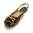 thumbnail image 4 of Women’s Leopard Print Slingback Flats – Open Back Pointed Toe Slip-On Shoes with Gold Chain Accent – Stylish Comfortable Casual Dress Flats for Work, Travel, or Everyday Wear, 4 of 4